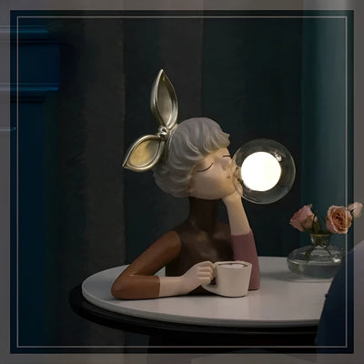 BubbleFairies Bordlampe | Charmerende Quartett Tegneserie Pige Statuer | Vanero