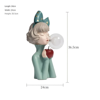 BubbleFairies Bordlampe | Charmerende Quartett Tegneserie Pige Statuer | Vanero