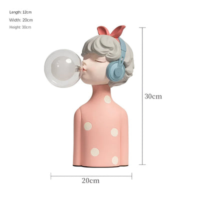 BubbleFairies Bordlampe | Charmerende Quartett Tegneserie Pige Statuer | Vanero