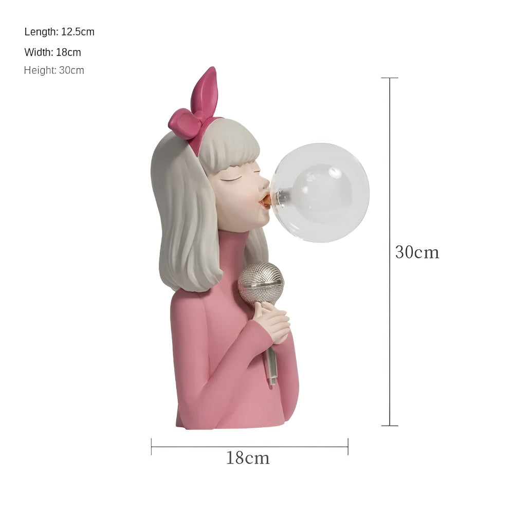 BubbleFairies Bordlampe | Charmerende Quartett Tegneserie Pige Statuer | Vanero