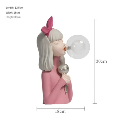 BubbleFairies Bordlampe | Charmerende Quartett Tegneserie Pige Statuer | Vanero