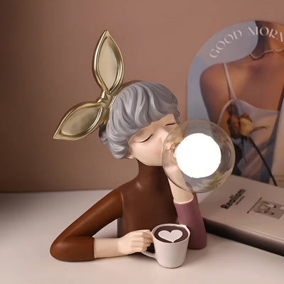 BubbleFairies Bordlampe | Charmerende Quartett Tegneserie Pige Statuer | Vanero