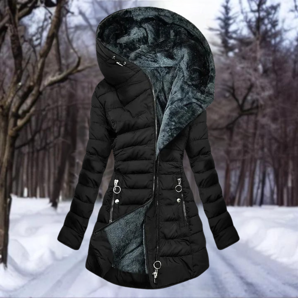 Vita | Luksuriøs Pelsfrakke Dame Grøn Elegant Design Regular Fit | Vanero