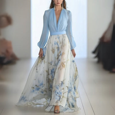 Dolores | Elegant Blomstret Maxikjole l Vanero