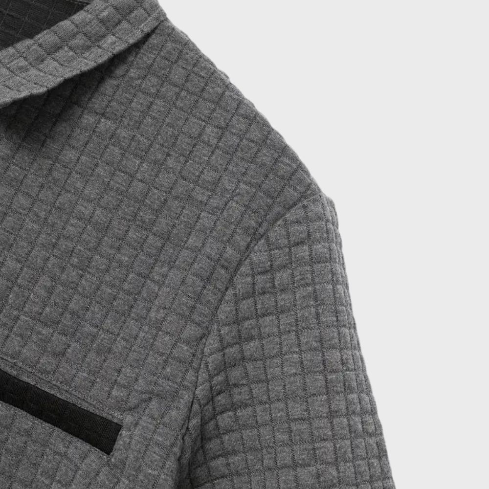 Renz Polyesterblanding | Regular Fit Herrepolo | Knaplukning Foran til Sport & Hverdagsbrug | Vanero