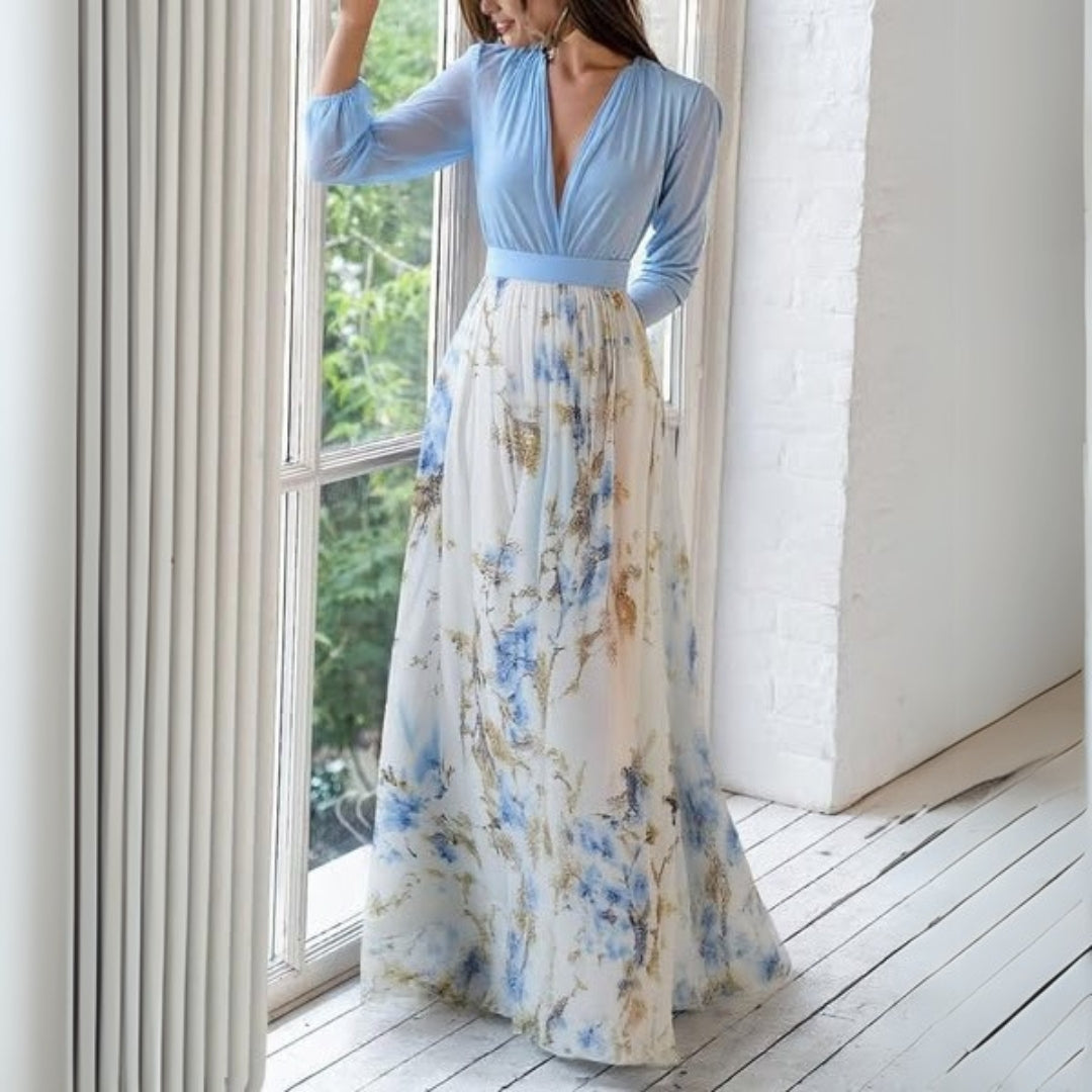 Dolores | Elegant Blomstret Maxikjole l Vanero