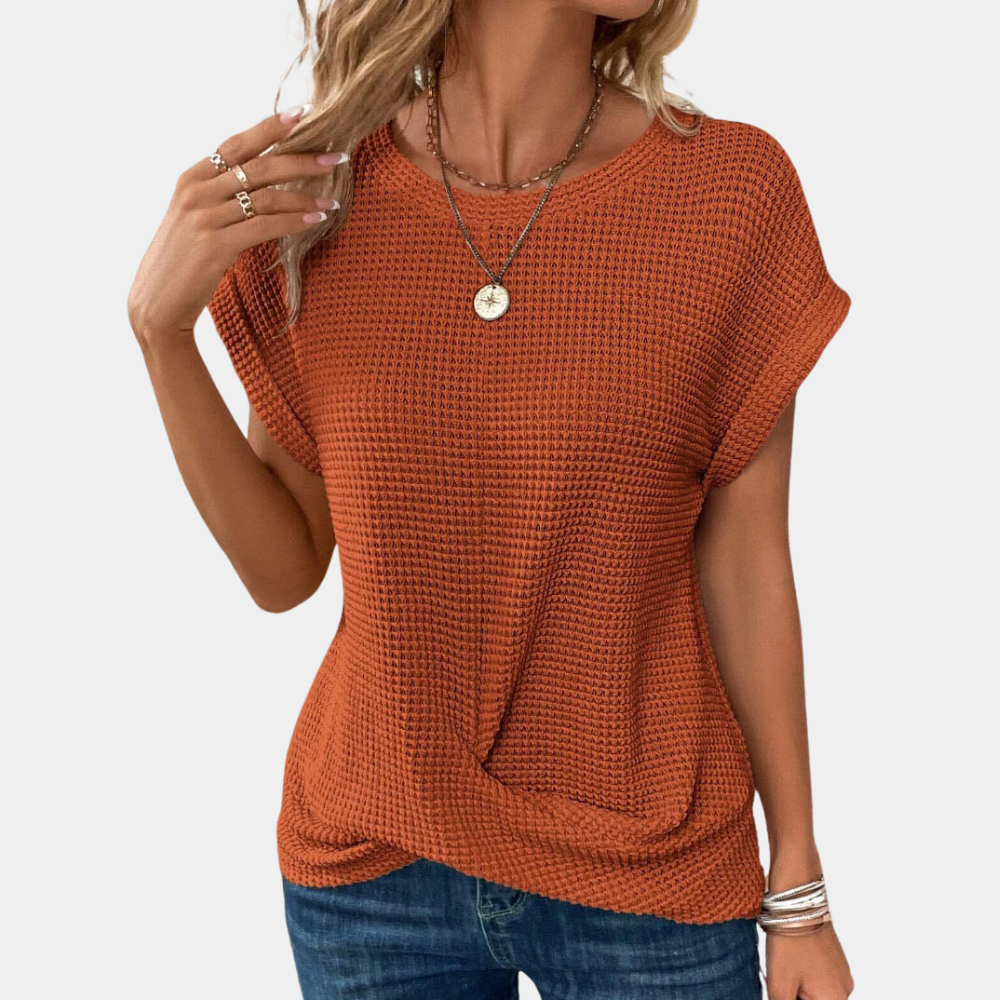 Magnolia l T-shirt med rund hals til kvinder l Vanero
