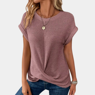 Magnolia l T-shirt med rund hals til kvinder l Vanero