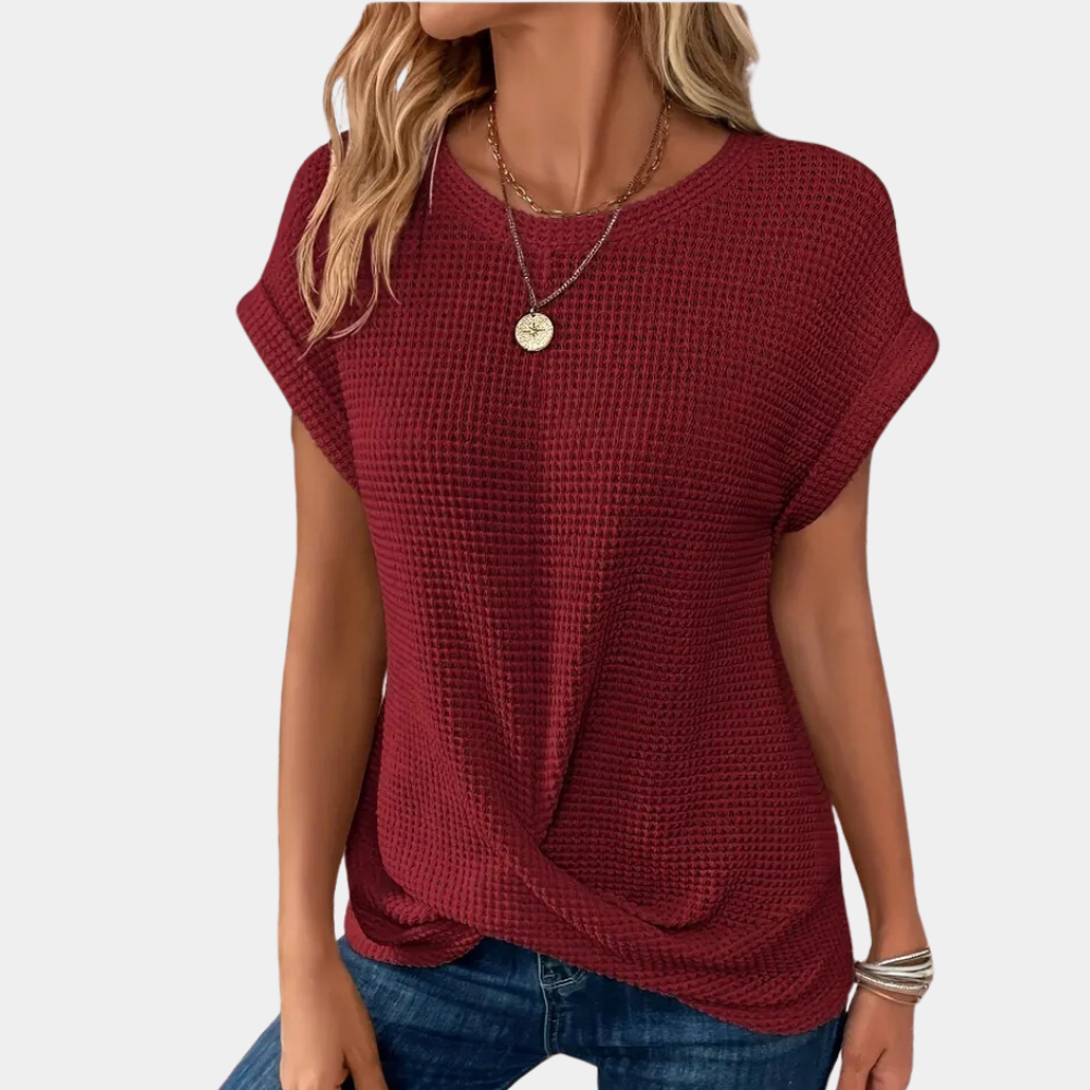 Magnolia l T-shirt med rund hals til kvinder l Vanero