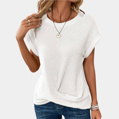 Magnolia l T-shirt med rund hals til kvinder l Vanero