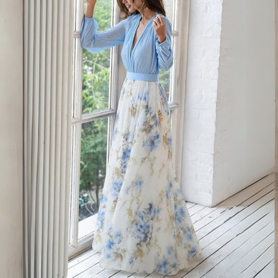 Dolores | Elegant Blomstret Maxikjole l Vanero