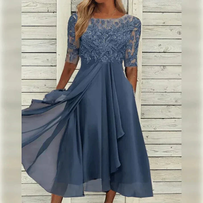 A-line Kjole | Blonder & Chiffon | Tidløs Stil l Vanero