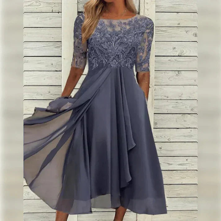A-line Kjole | Blonder & Chiffon | Tidløs Stil l Vanero
