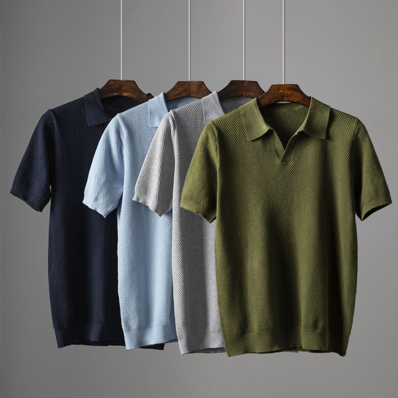 Herre Polo T Shirt Let Tekstil | Komfortabel Pasform Kortærmet Overdel | Til Hverdagsbrug & Fritidsaktiviteter | Vanero