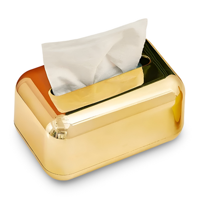 CaseDeluxe | Spejl Finish Guld Tissue Box Opbevaringsboks Holder/Organizer | Vanero