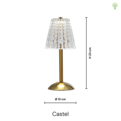 Castel LED Trådløs Bordlampe | Messing | Vanero