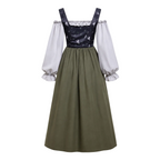 Dame Trachtenkjole i Polyester | Regular Pasform & Puffærmer | Traditionelt Inspireret Folkekjole Til Oktoberfest & Fester | Vanero