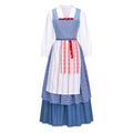 Dame Trachtenkjole i Polyesterblanding | Justerbare Stropper & Lommer | Traditionel Kjole Til Oktoberfest & Temafester | Vanero