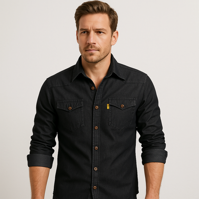 AdaptiveFit l Cotton Denim Skjorte: Skræddersyet Til Mænd l Vanero