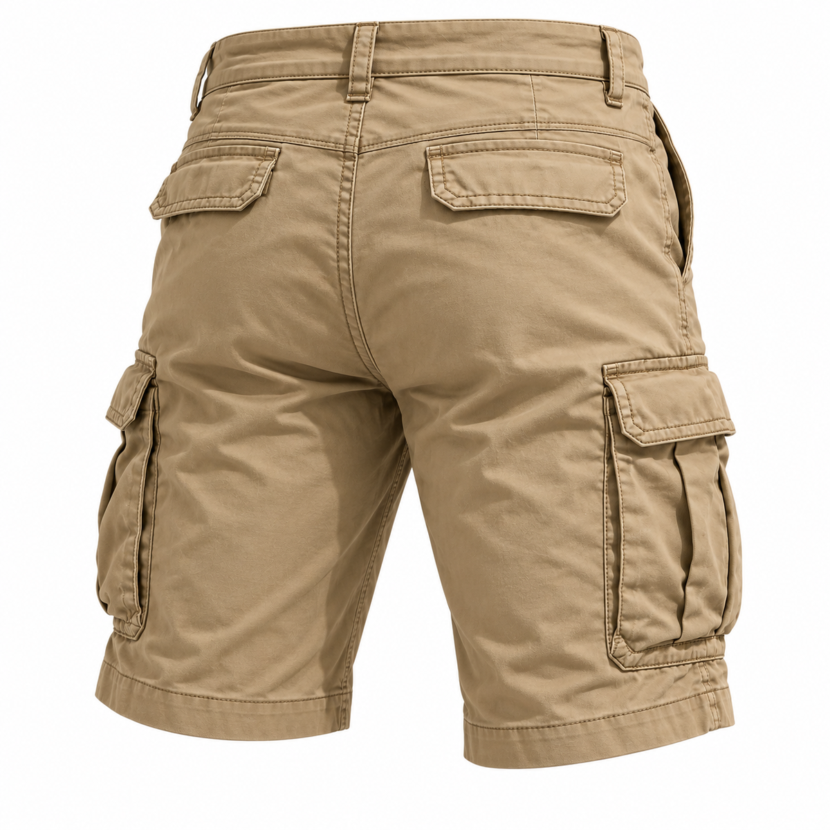 Herre Cargo-Shorts i Bomuld | Afslappet Pasform & Flere Lommer | Lette Shorts Til Hverdagsbrug, Fritid & Varmt Vejr | Vanero