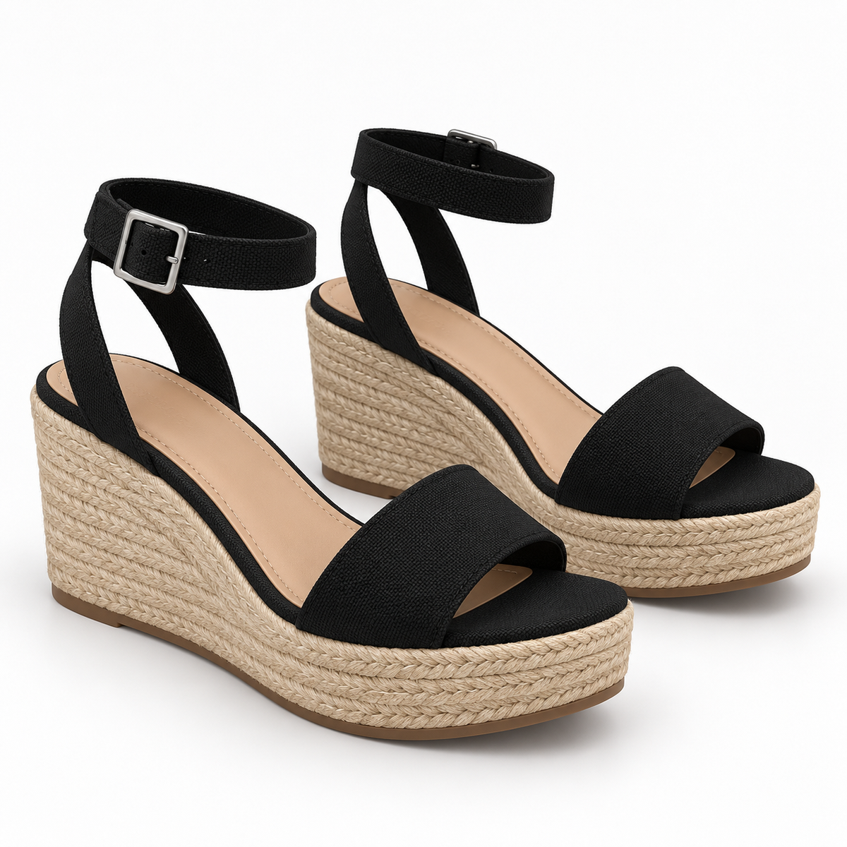 Dame Espadrille Sandaler | Syntetisk Konstruktion & Tyk Sål | Åbne Sommersandaler Til Hverdagsbrug & Fritid | Vanero