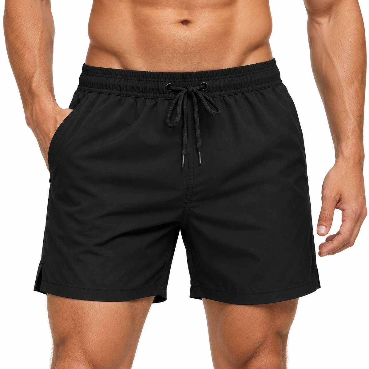 Herre Badebukser | Hurtigtørrende Syntetisk Stof & Elastisk Talje | Korte Badeshorts Til Strand, Pool & Fritidsbrug | Vanero