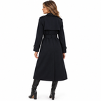 Dame Oversized Trenchcoat | Polyester-Bomuld & Løs Pasform | Frakke Med Knaplukning & Sidelommer Til Lag-På-Lag | Vanero