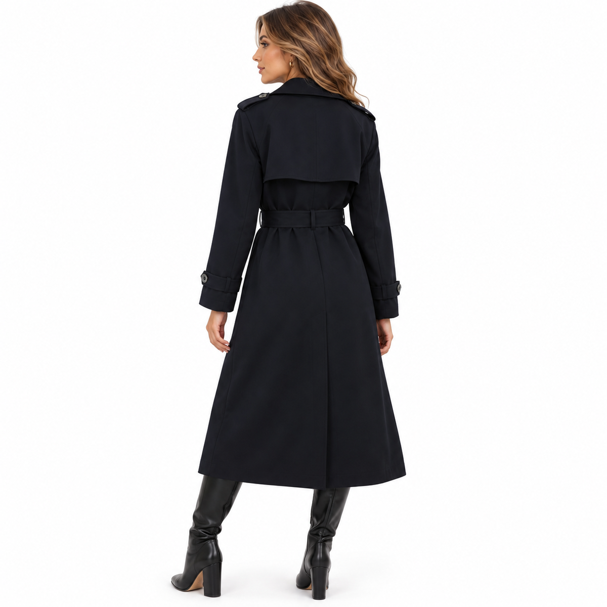 Dame Oversized Trenchcoat | Polyester-Bomuld & Løs Pasform | Frakke Med Knaplukning & Sidelommer Til Lag-På-Lag | Vanero