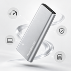 1TB Ekstern SSD | USB-C Tilslutning & Aluminiumlegering | Kompakt Plug-and-Play Solid-State-Drev Til Datalagring & Overførsel | Vanero