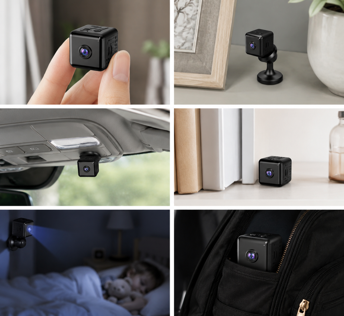 Indendørs Kamera med WiFi | 1080P Full HD & Nattesyn | Bevægelsesdetektion, Livevisning & App-Adgang | Vanero