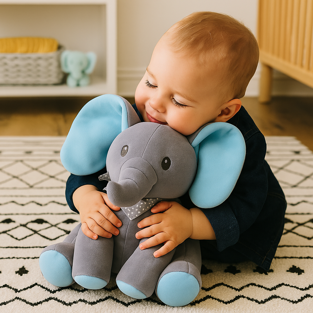 Squoosh | Din Musikalske Baby Elefantven Med Varme Kram | Vanero