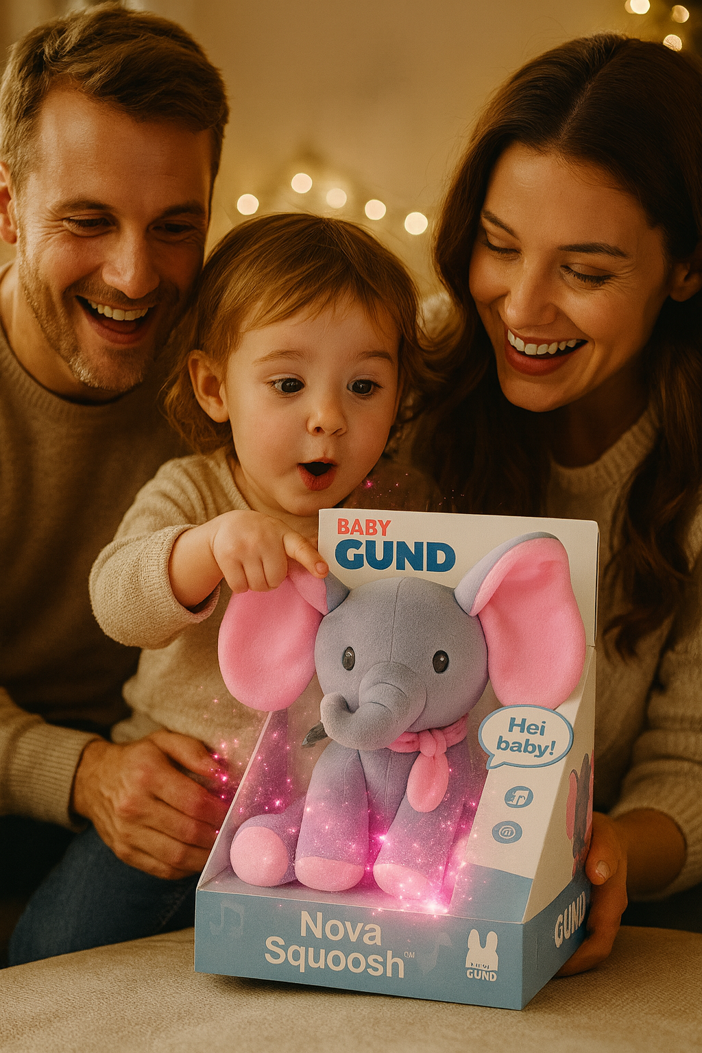 Squoosh | Din Musikalske Baby Elefantven Med Varme Kram | Vanero