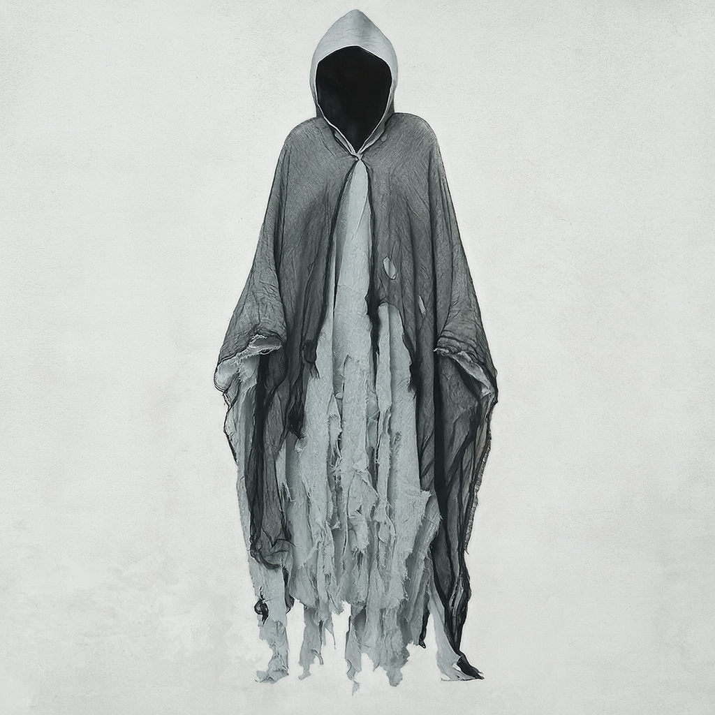 Terrifying Skeleton Halloween Cloak with Hood | Uhyggelig Udklædning til Halloween | Vanero