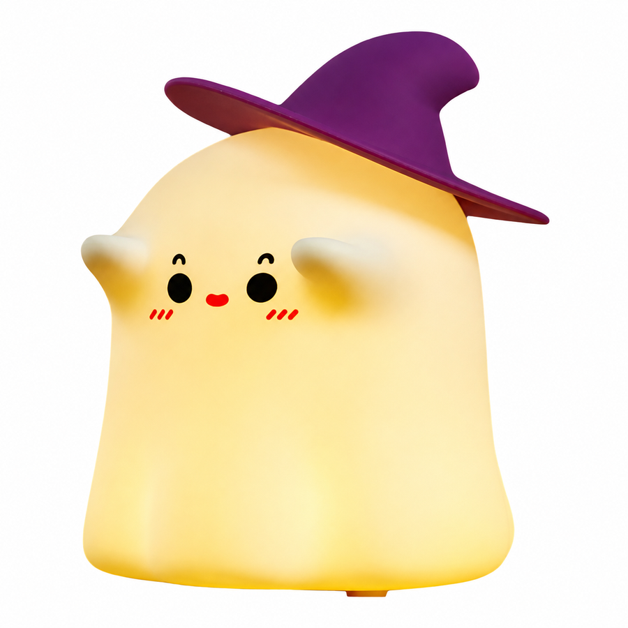 Spøgelse & Græskar LED-Nattelys | Genopladeligt Design | Dekorativ Sengelampe Til Halloween & Sæsonudsmykning | Vanero