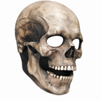 Skelet Kranium Maske i Latex & Silikone | Fleksibelt Helmaskedesign | Kostumetilbehør Til Halloween & Cosplay | Vanero