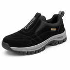 Herre Slip-On Sko | Tekstil & Ruskind Med Elastiske Sidepaneler | Sko Med Rillet Gummisål Til Hverdagsbrug | Vanero