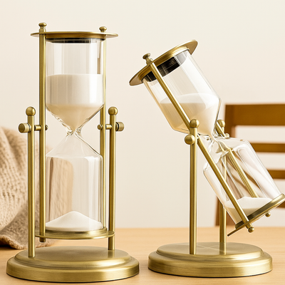 Tidens Flyd | Timemuse Klart Timeglas til Produktivt & Stilfuldt Arbejdsområde | Vanero