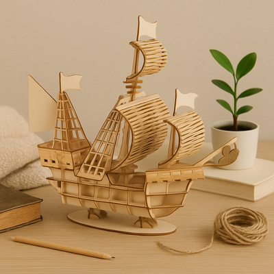 Maritim Pragt | SailCraft DIY Træsejlbåd-Puslemodel | Vanero