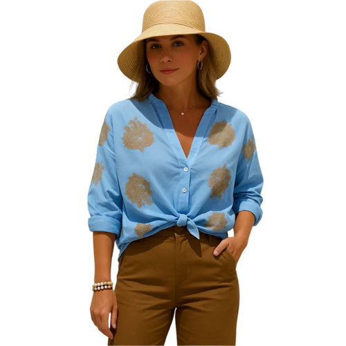 Dame Bluse | Langærmet Bohemebluse | Hverdagsbrug Og Ferie | Vanero