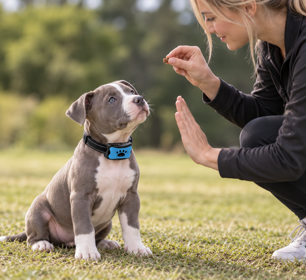 Justerbart Hundetræningshalsbånd | Ultralyd & Vibrationstilstande | USB-Genopladeligt Anti-Gø Halsbånd Til Daglig Træning | Vanero