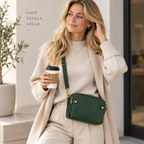 Brun Crossbody Taske i Ægte Læder | Justerbar Skulderrem & Lynlåslukning | Rummelig Skuldertaske Til Arbejde & Hverdagsbrug | Vanero