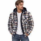 Herre Quiltet Jakke | Polyester & Let Polstring | Regular Fit Overtøj Med Geometrisk Quiltning Til Hverdag & Efterår | Vanero