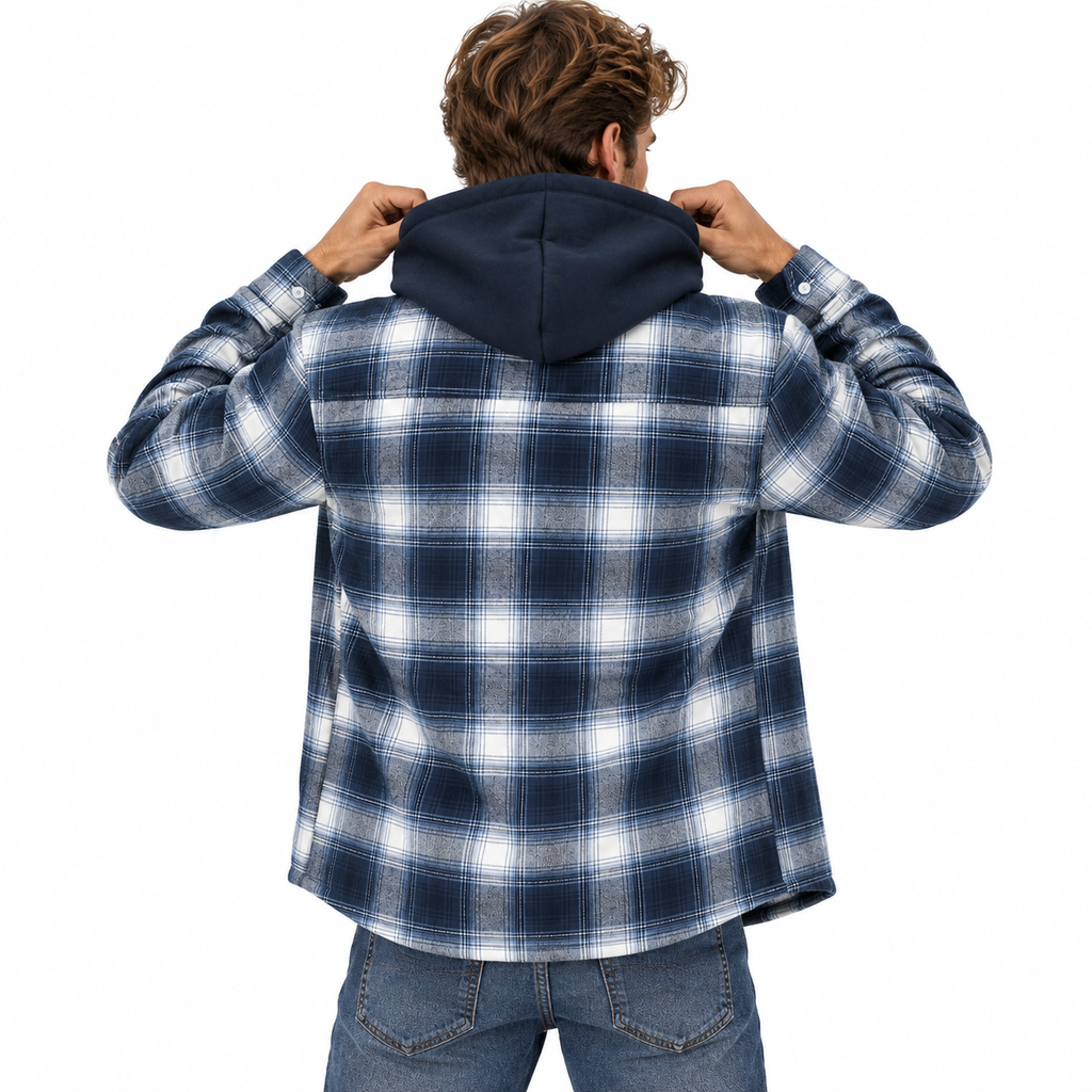 Herre Quiltet Jakke | Polyester & Let Polstring | Regular Fit Overtøj Med Geometrisk Quiltning Til Hverdag & Efterår | Vanero