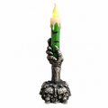 Skelethånd LED-Lys | Flakkende Flammeeffekt & Batteridrevet Design | Halloween Borddekoration Til Hjemmet & Temafester | Vanero
