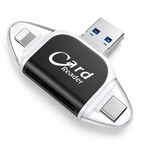 4-i-1 Hukommelseskortlæser | SD, SDHC, SDXC & MicroSD Understøttelse | Kompakt USB-Kortadapter Til Filadgang & Dataoverførsel | Vanero