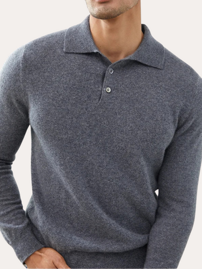 Polo l Cashmere Klassisk - Grå l Vanero