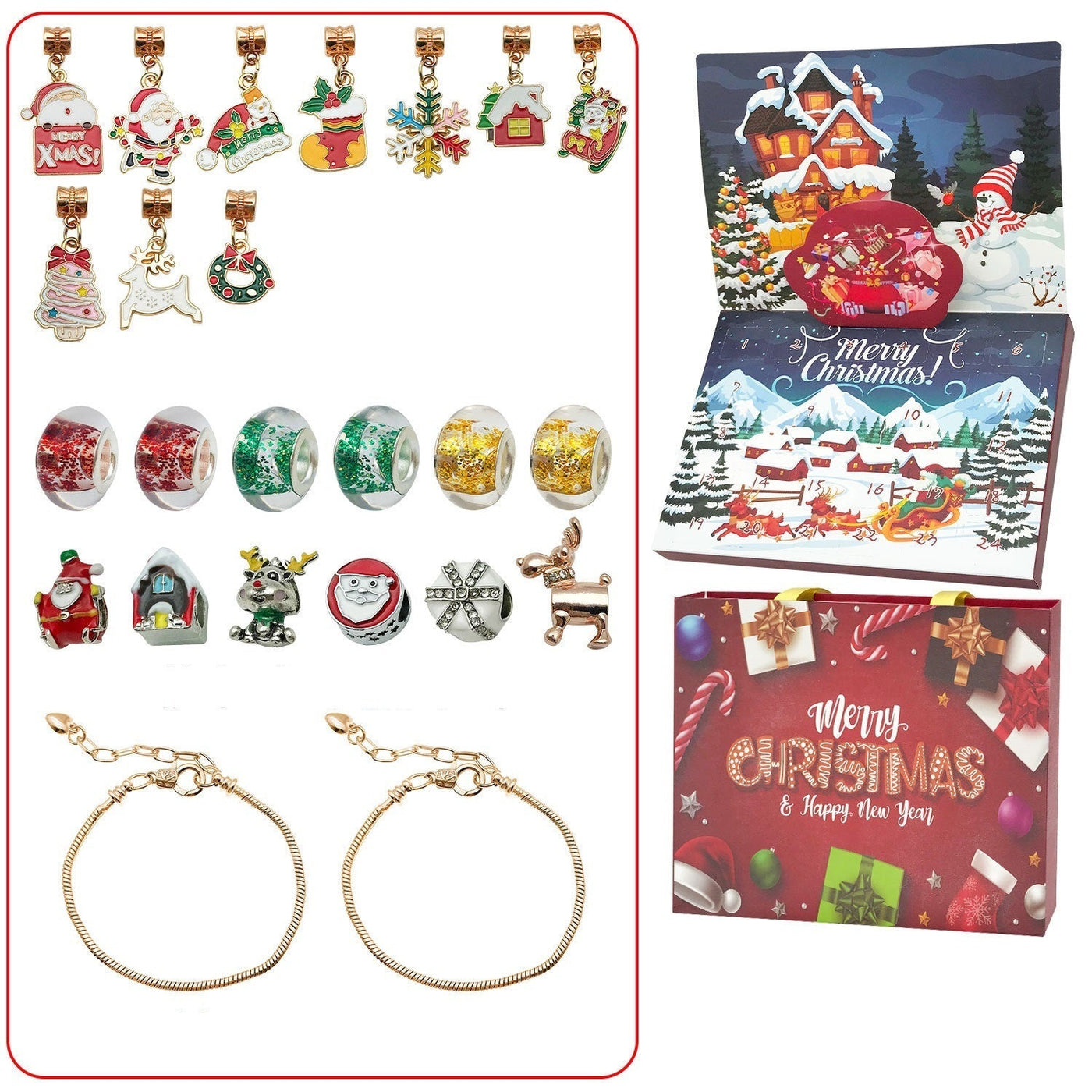 Jewelance BraceletCalendar | DIY Jule Advent Kalender Armbånd Charm Sæt | Vanero