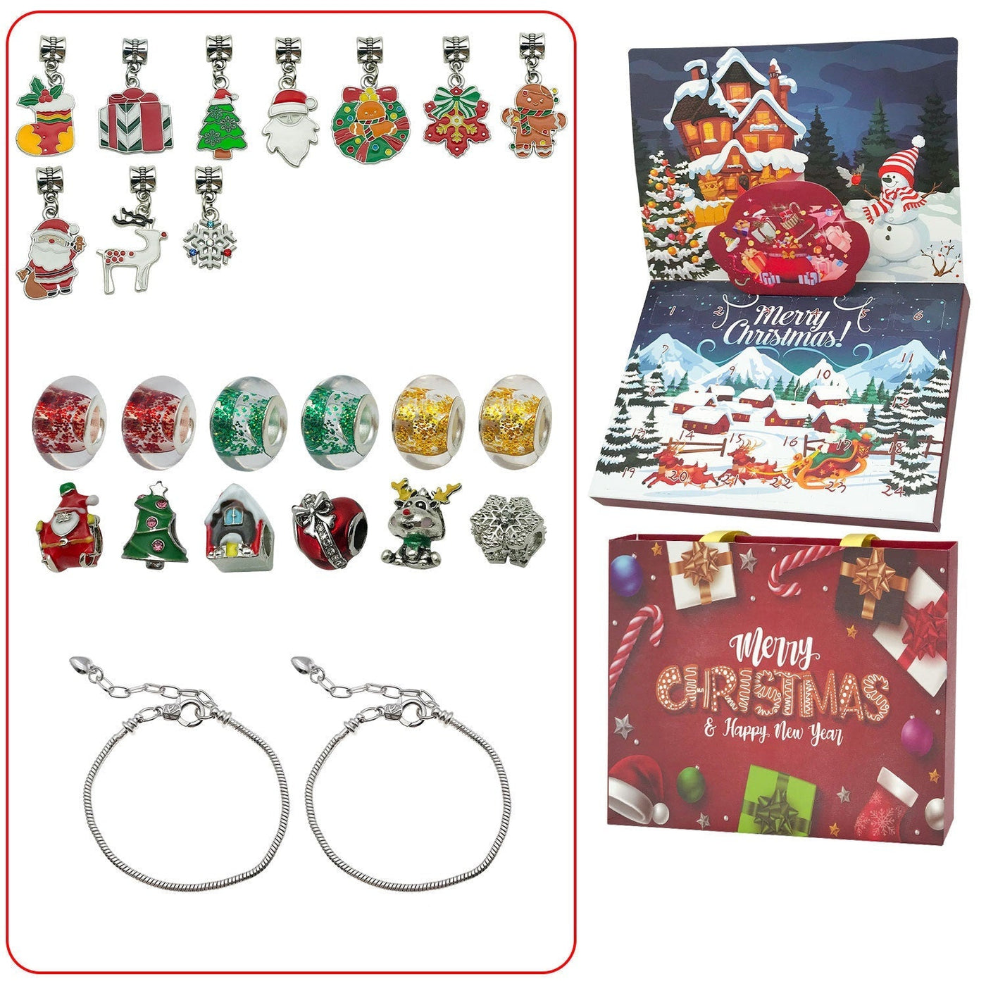 Jewelance BraceletCalendar | DIY Jule Advent Kalender Armbånd Charm Sæt | Vanero