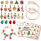 DIY Advent Armbåndssæt Legeringskomponenter | 24 Julecharms Smykkesæt | Julekalender & Smykkefremstilling | Vanero