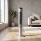 Tårnventilator | WiFi Tårnventilator Med Fjernbetjening Og Touchskærm | Hjem Og Kontor | Vanero